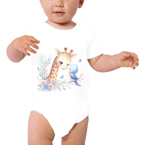 Storybook Woodland Babies Giraffe And Blue Bird