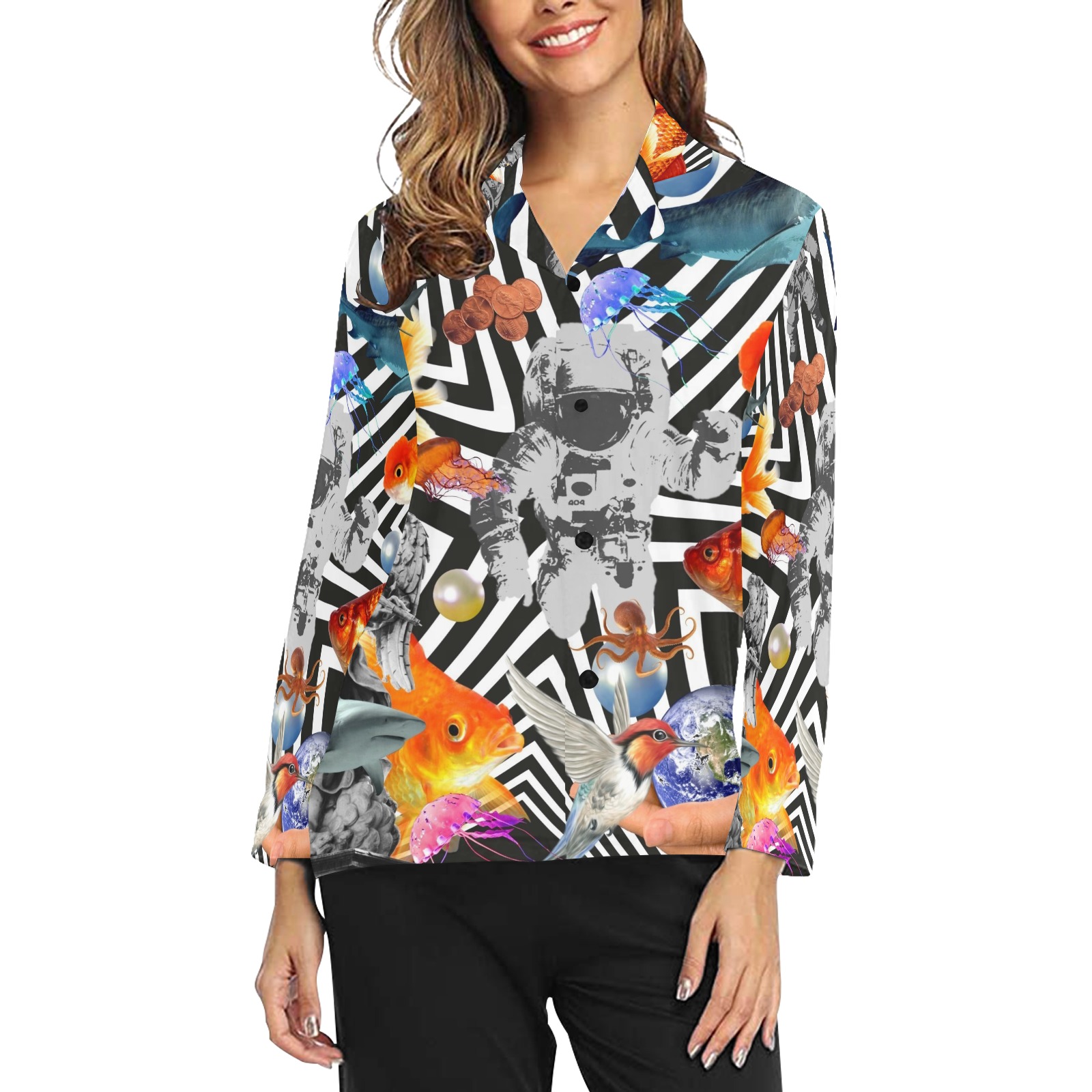 POINT OF ENTRY 2 Women's Long Sleeve Pajama Shirt