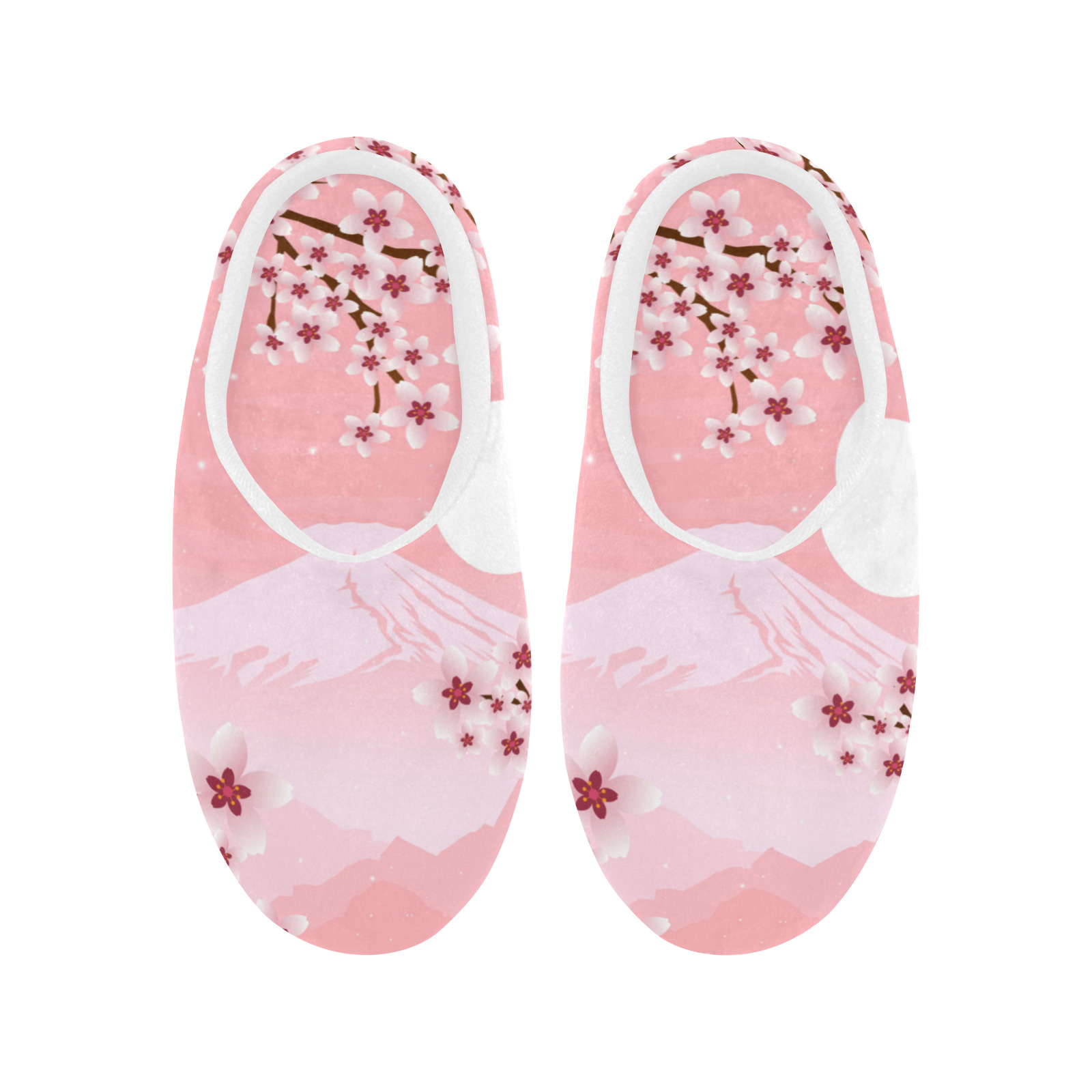 Winter Blossom Women's Non-Slip Cotton Slippers (Model 0602)