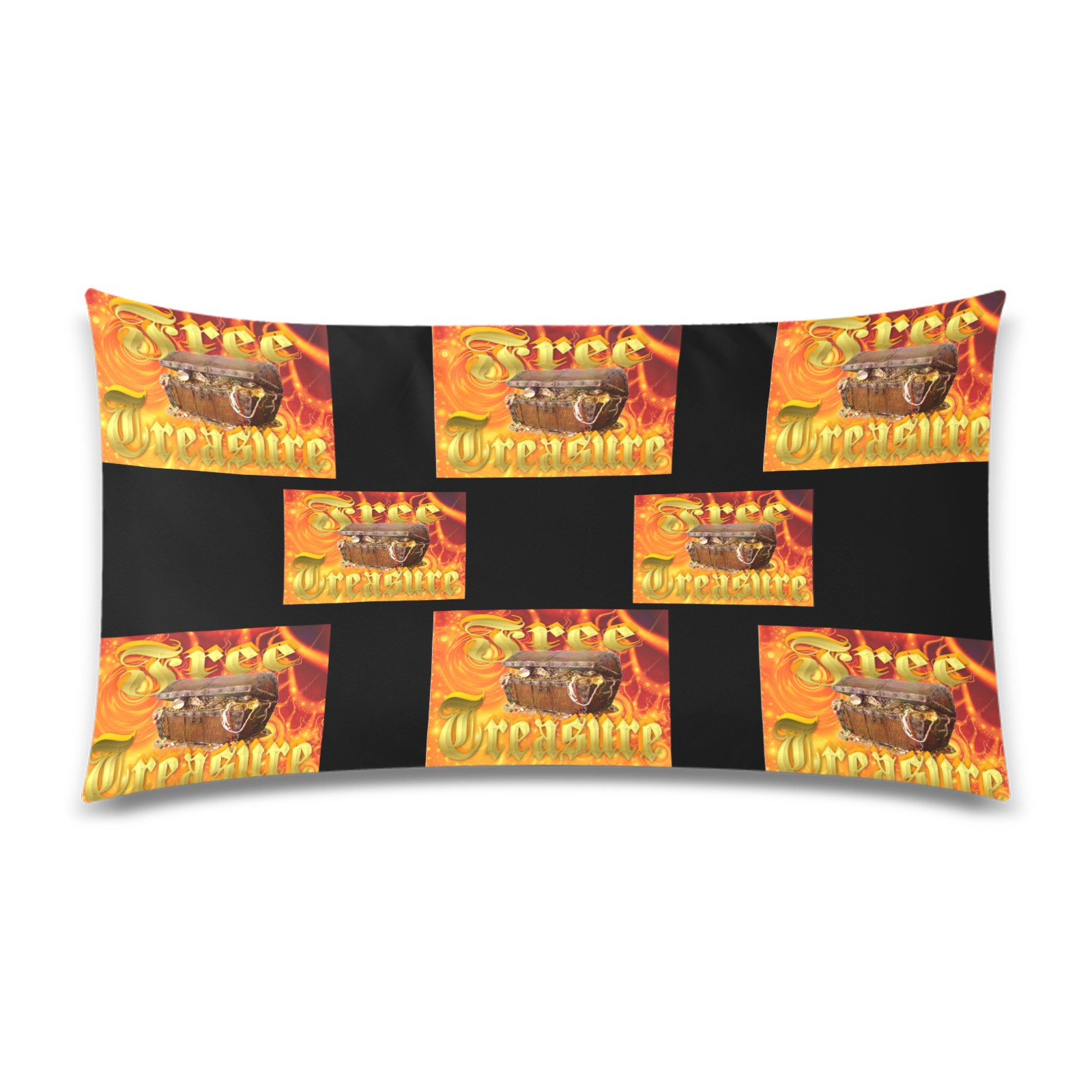 Free Treasure 2 Rectangle Pillow Case 20"x36"(Twin Sides)