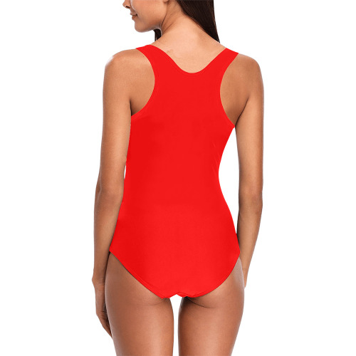 RED Vest One Piece Swimsuit (Model S04)