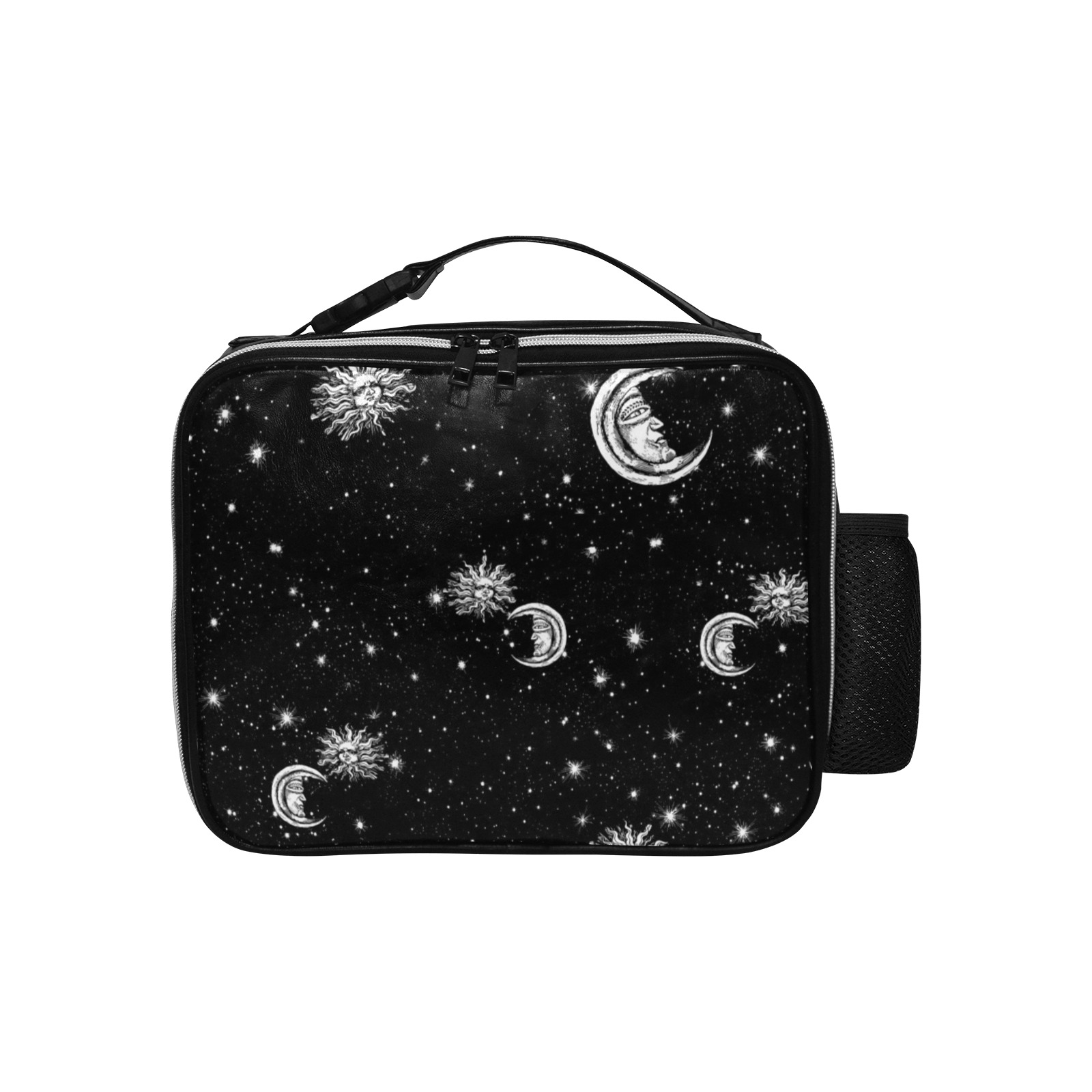 Stars Moon Sun in the Universe PU Leather Lunch Bag (Model 1723)