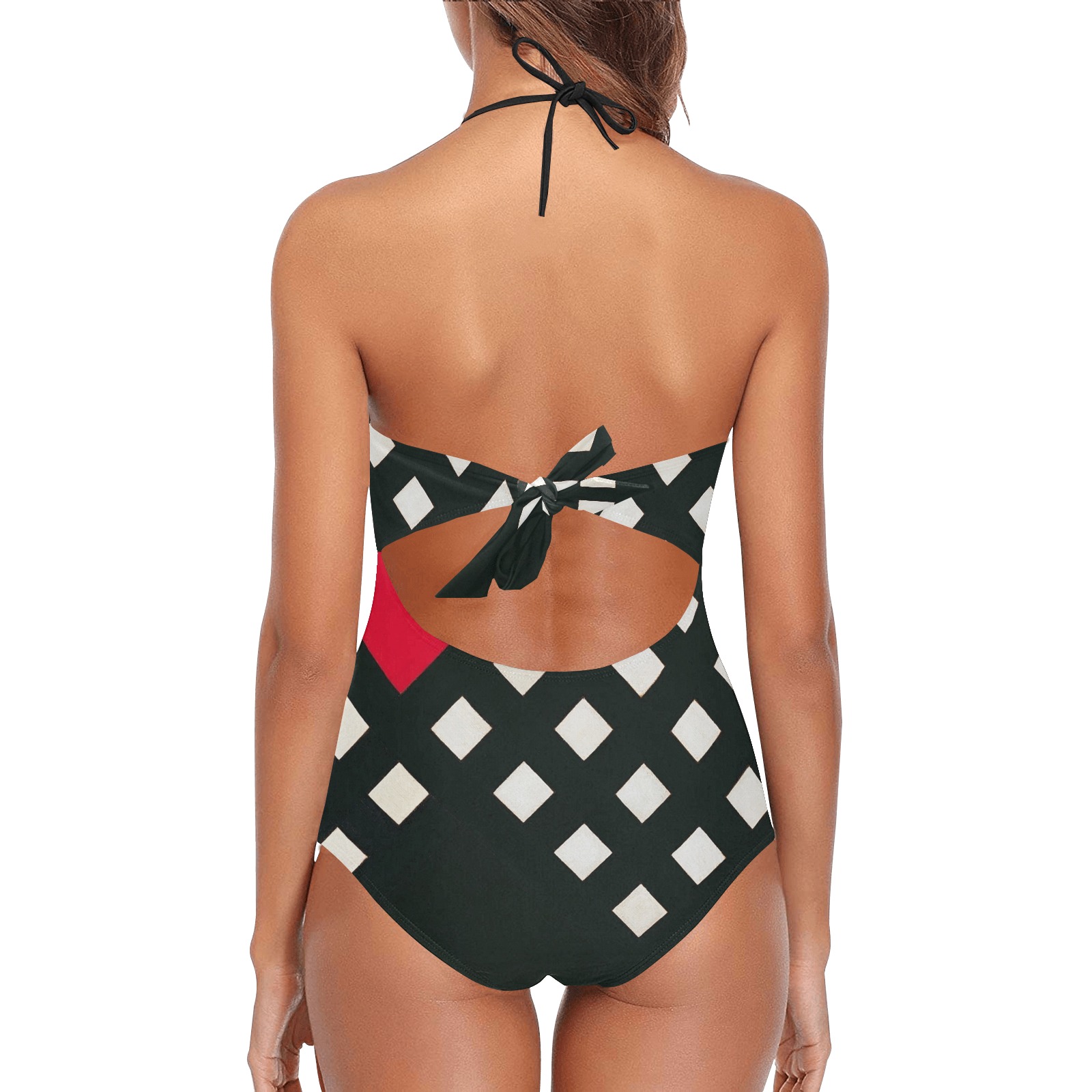 Counter-composition XV by Theo van Doesburg- Lace Band Embossing Swimsuit (Model S15)