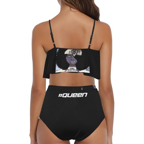 QUEEN SWIMWEAR1 High Waisted Ruffle Bikini Set (Model S13)