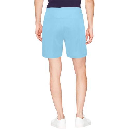 color baby blue Men's Mid-Length Beach Shorts (Model L47)