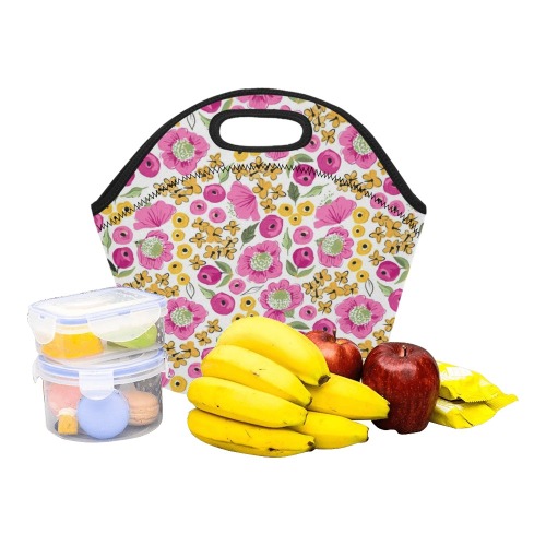 big-blooms-sunlight-blooms-lunchbag Neoprene Lunch Bag/Small (Model 1669)