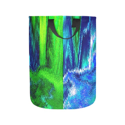 Melted Glitch (Blue & Green) Laundry Bag (Large)