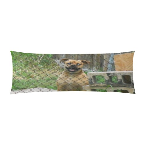 A Smiling Dog Custom Zippered Pillow Case 21"x60"(Two Sides)