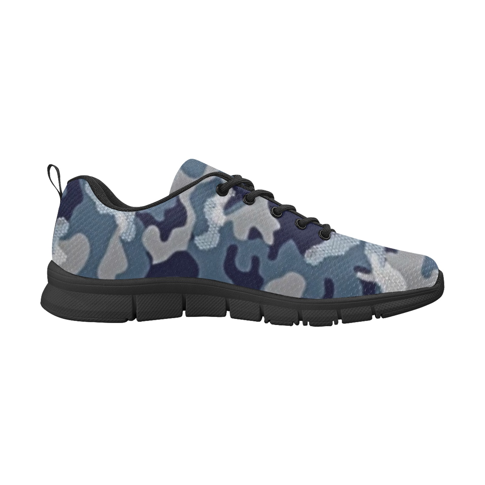 Navy Camo Men's Breathable Running Shoes (Model 055)