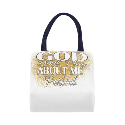 White God Don’t Play With Me Canvas Tote Bag (Model 1657)