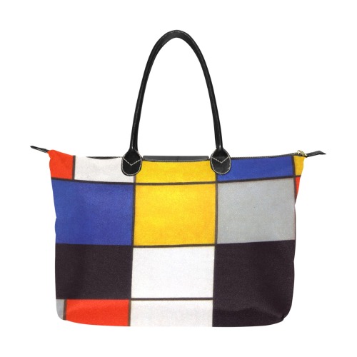 Composition A by Piet Mondrian Single-Shoulder Lady Handbag (Model 1714)