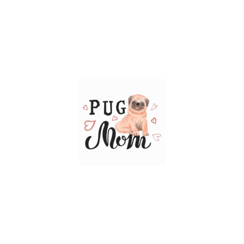 Pug Mom 2 Personalized Temporary Tattoo (15 Pieces)