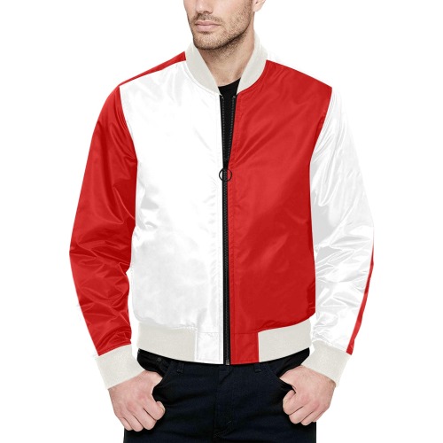wr2 All Over Print Quilted Bomber Jacket for Men (Model H33)