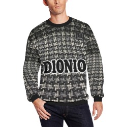 DIONIO Clothing - Black Swiss Chip Sweatshirt (Big Name & Logo All Over Print Crewneck Sweatshirt for Men (Model H18)