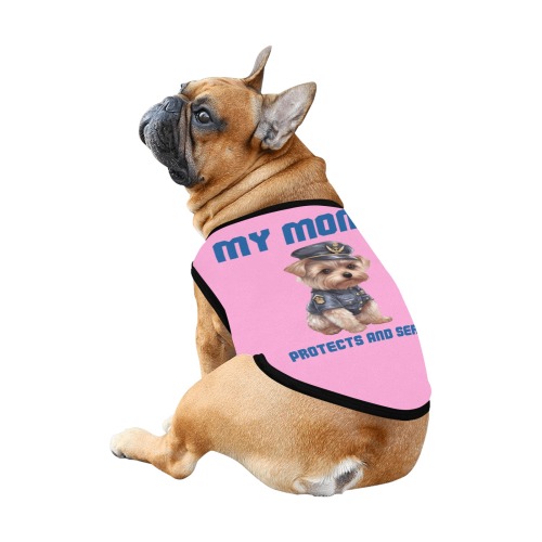 Police Yorkshire Terrier My Mom Protects And Serves (P) All Over Print Pet Tank Top