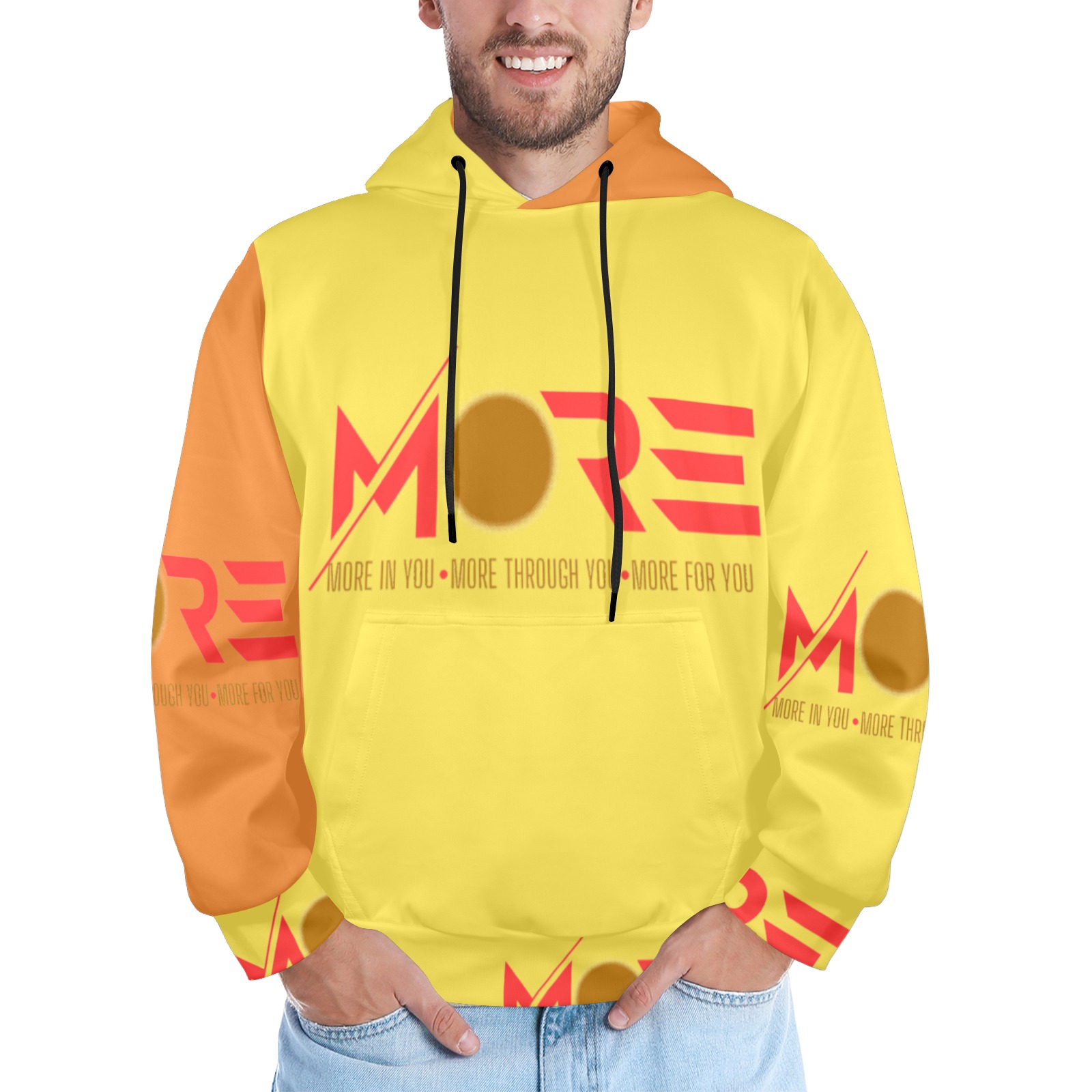 Untitled design (30) TWO TONE Men's All Over Print Hoodie (Model H61)