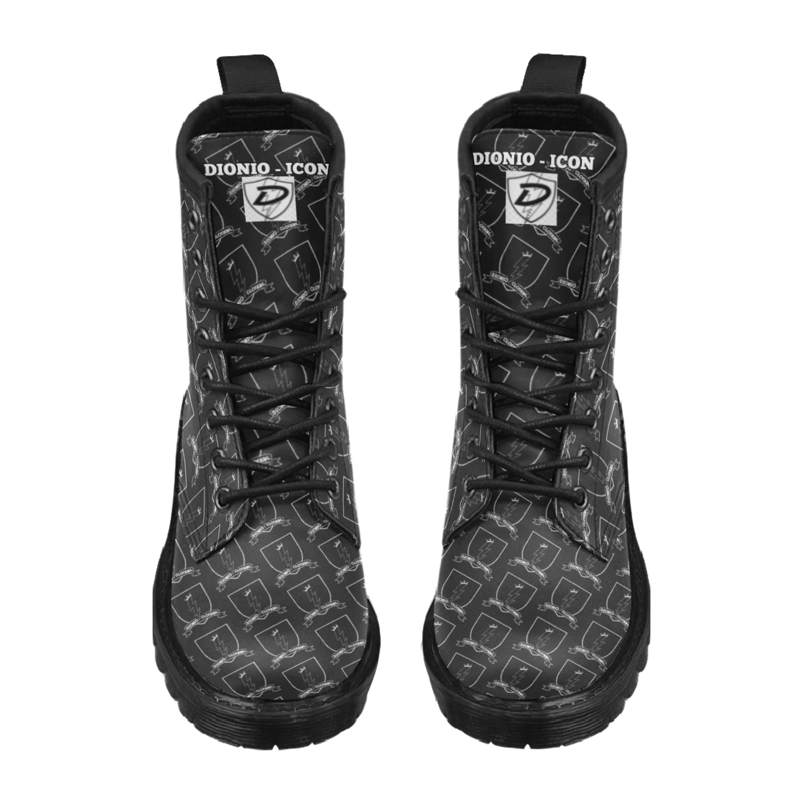 DIONIO - Ladies' DIONIO ICON Boots (Black) Women's PU Leather Martin Boots (Model 402H)