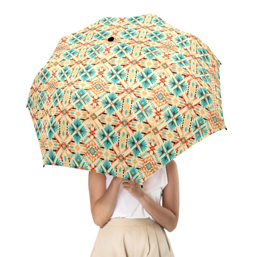 Southwest Fractal Umbrella Semi-Automatic Foldable Umbrella (Model U12)