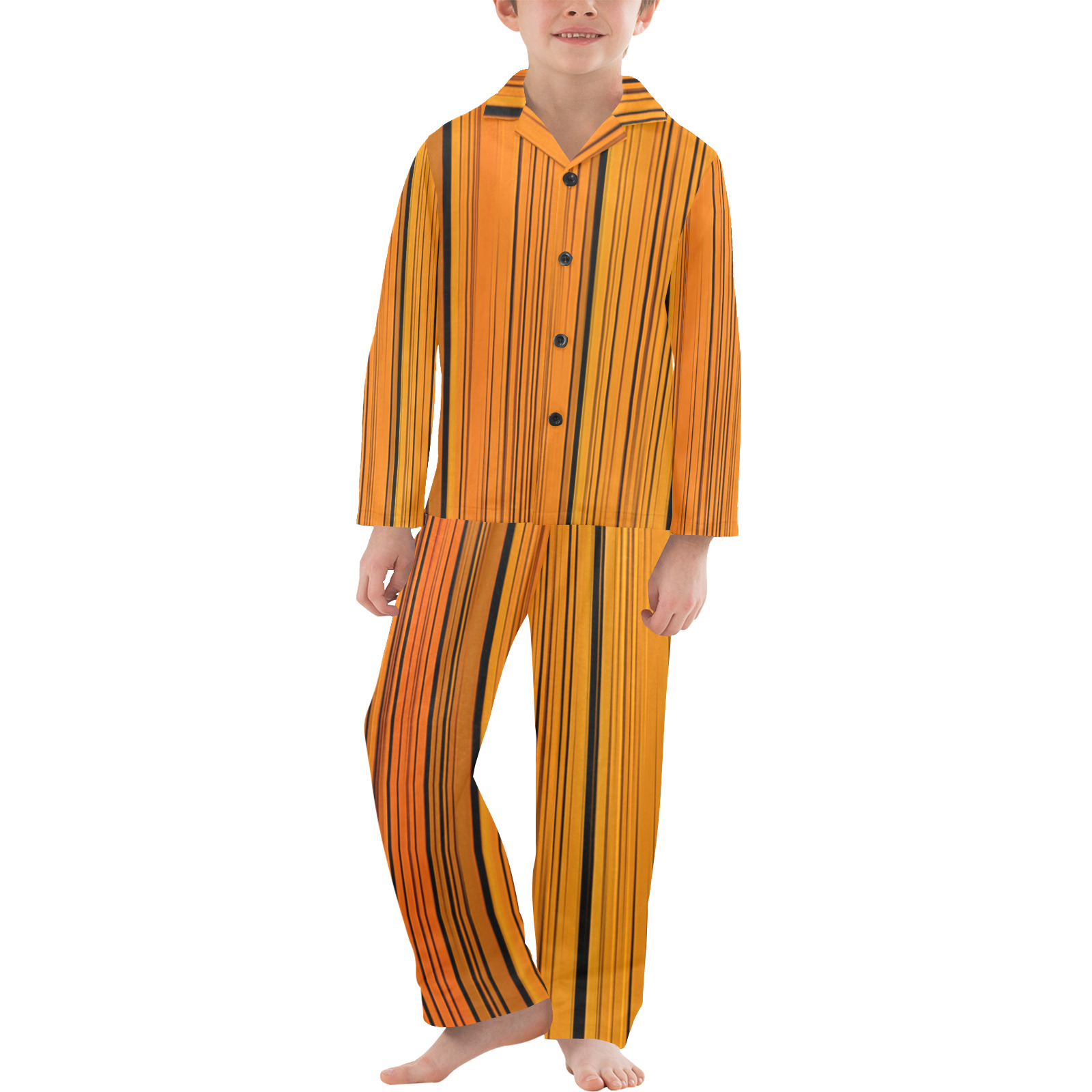 Butterfly Colors Big Boys' V-Neck Long Pajama Set