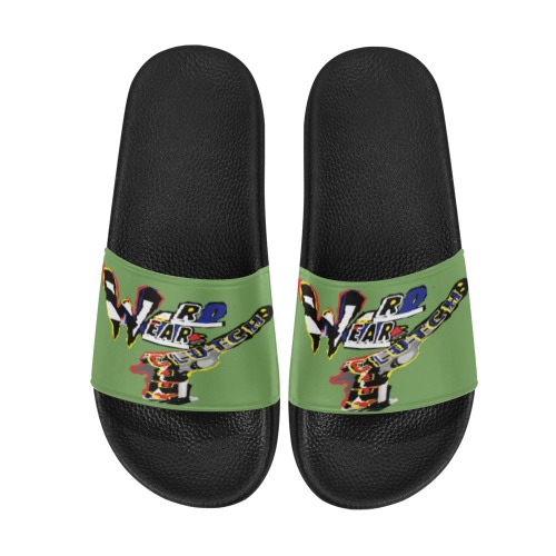 WD.WR.LOGO.GRN Men's Slide Sandals (Model 057)