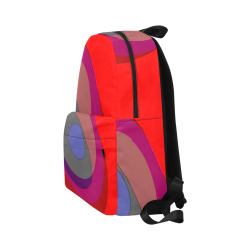 Red Abstract 714 Unisex Classic Backpack (Model 1673)