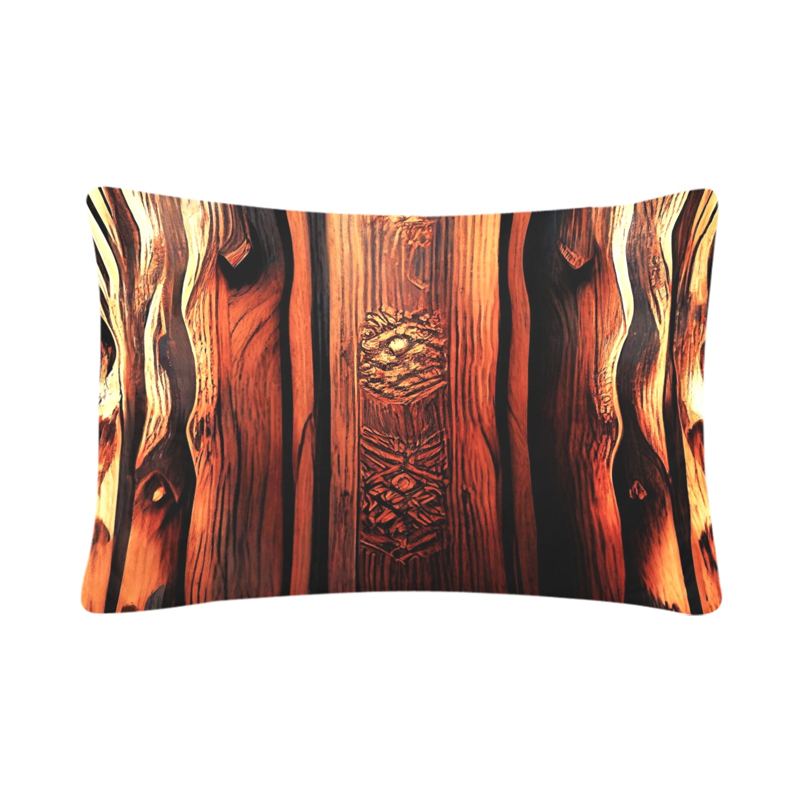 Aztec pattern on wood Custom Pillow Case 20"x 30" (One Side) (Set of 2)