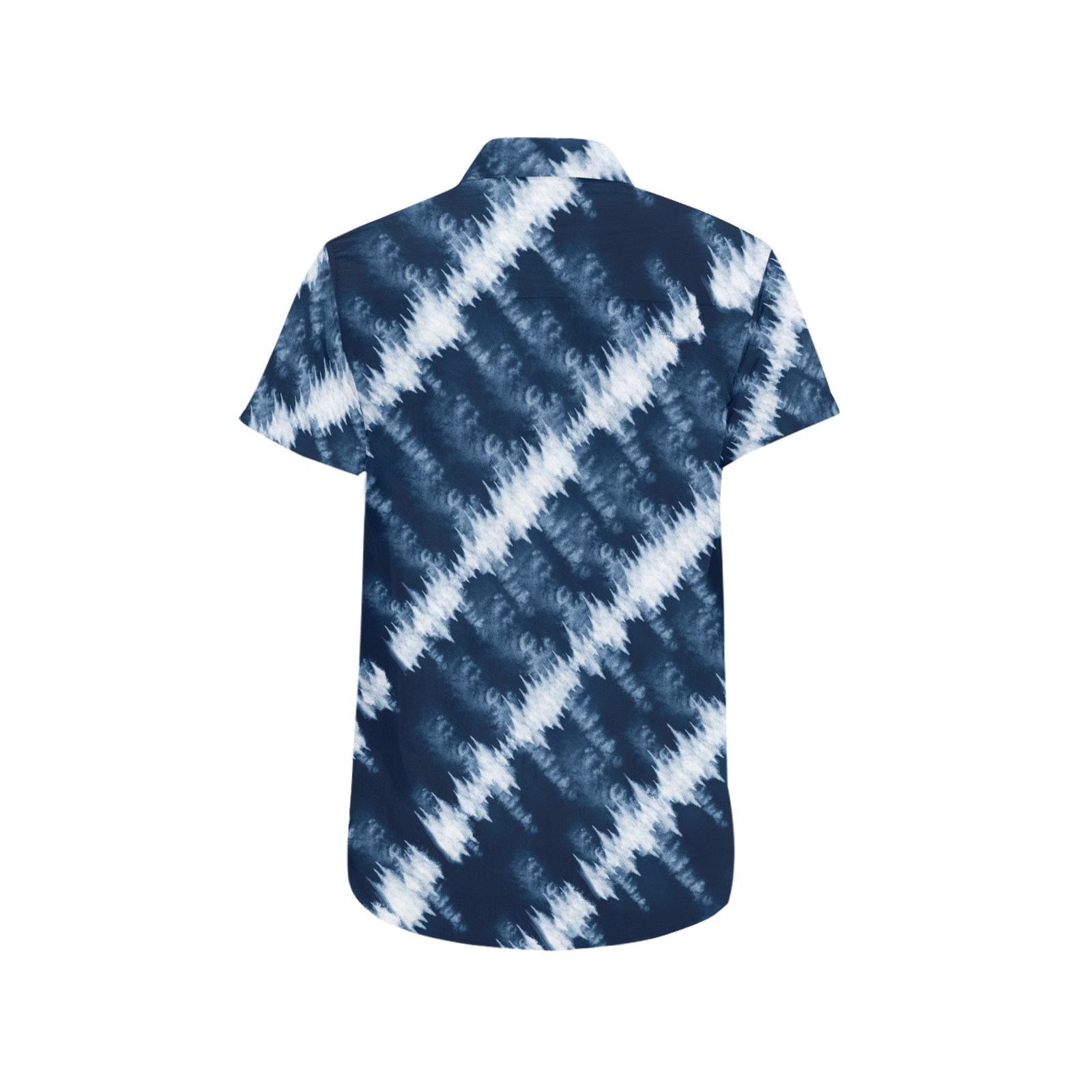 Indigo Tie dye 023 Men's All Over Print Short Sleeve Shirt (Model T53)