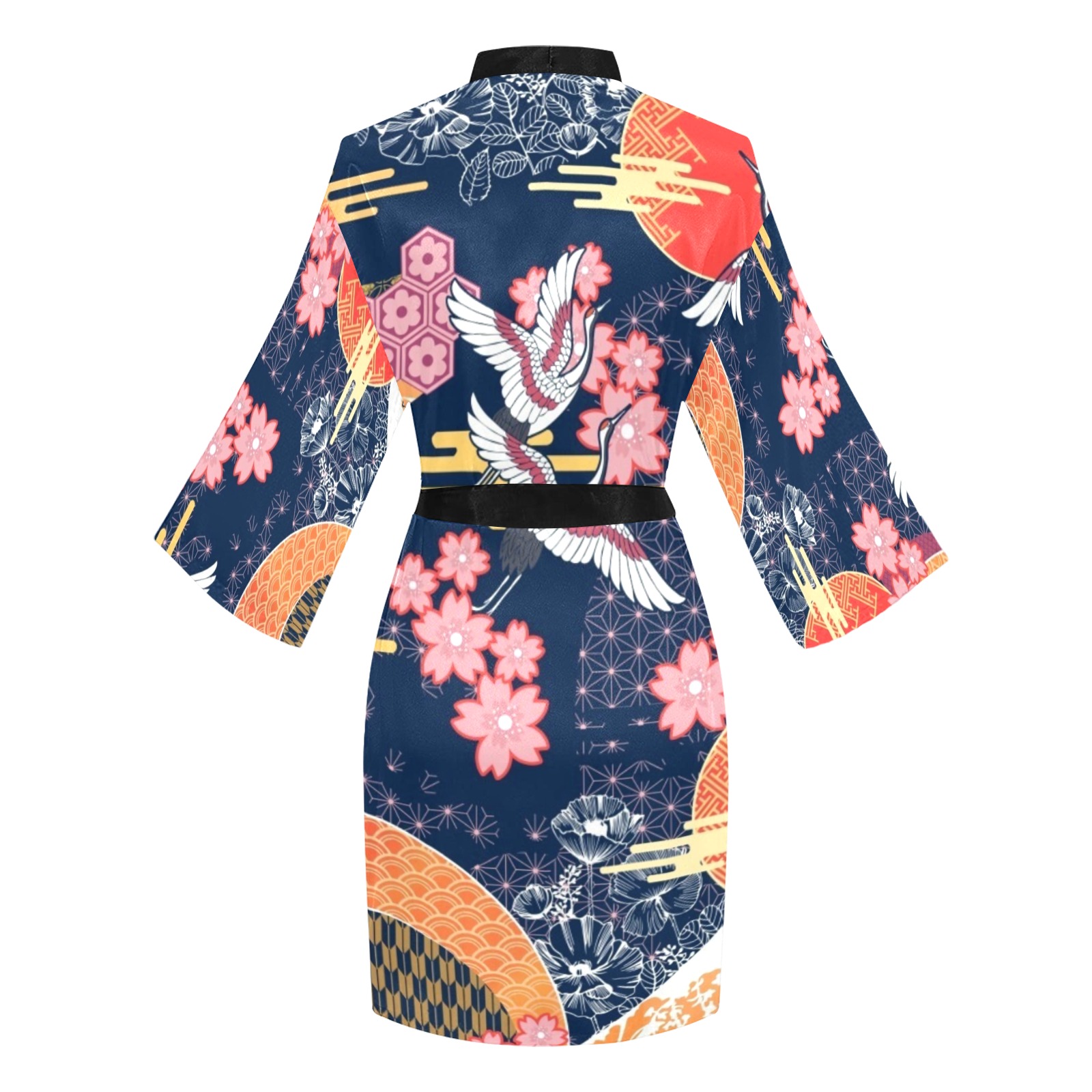 CRANE MOON Long Sleeve Kimono Robe