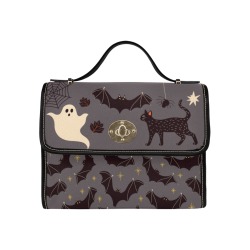 Halloween Handbag Waterproof Canvas Bag-Black (All Over Print) (Model 1641)