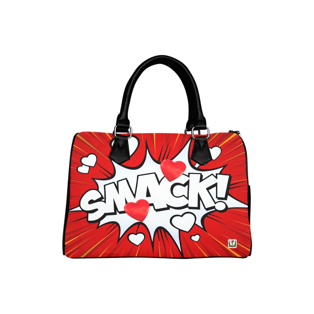 FD's Pop Art Collection- Red with a Smack! 53086 Boston Handbag (Model 1621)