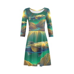 Celestial Swim 3/4 Sleeve Sundress (D23)