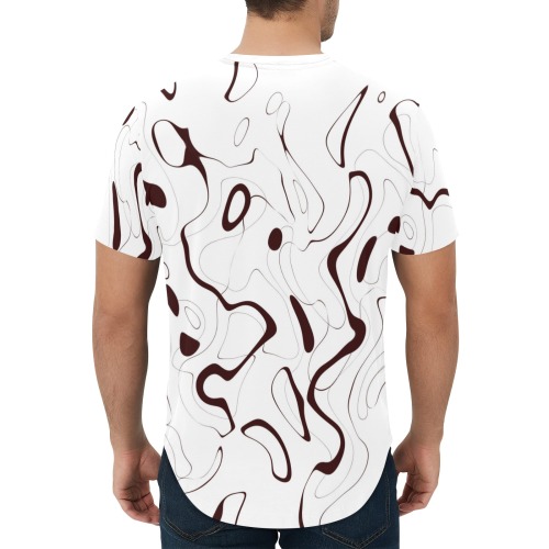 untitled.project Men's All Over Print Curved Hem T-Shirt (Model T76)