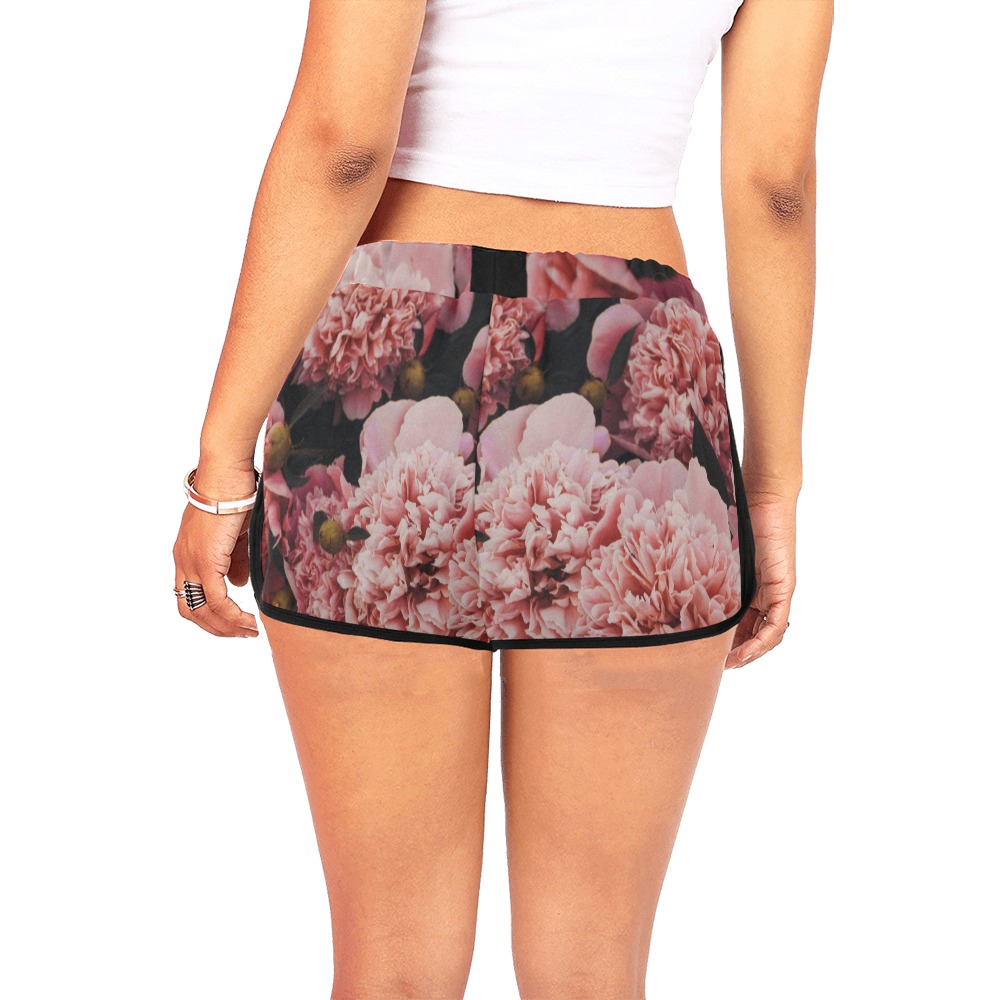 women's floral shorts with lace Women's All Over Print Relaxed Shorts (Model L19)