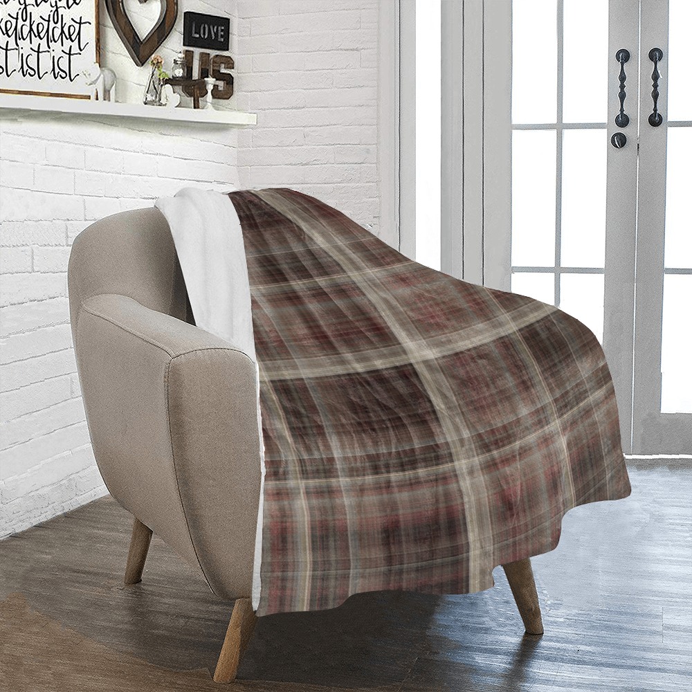 brownplaid Ultra-Soft Micro Fleece Blanket 30''x40''