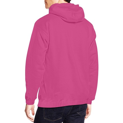 Pink Faux Bleached Front All Over Print Hoodie for Men (USA Size) (Model H13)