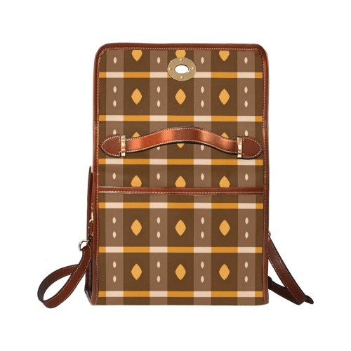 surface_pmm_geometric-mural-background_23-2148702409_5000x5000 (1) Waterproof Canvas Bag-Brown (All Over Print) (Model 1641)