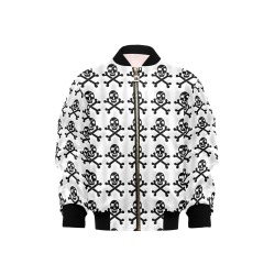Skulls Kids' Bomber Jacket with Pockets (Model H40)