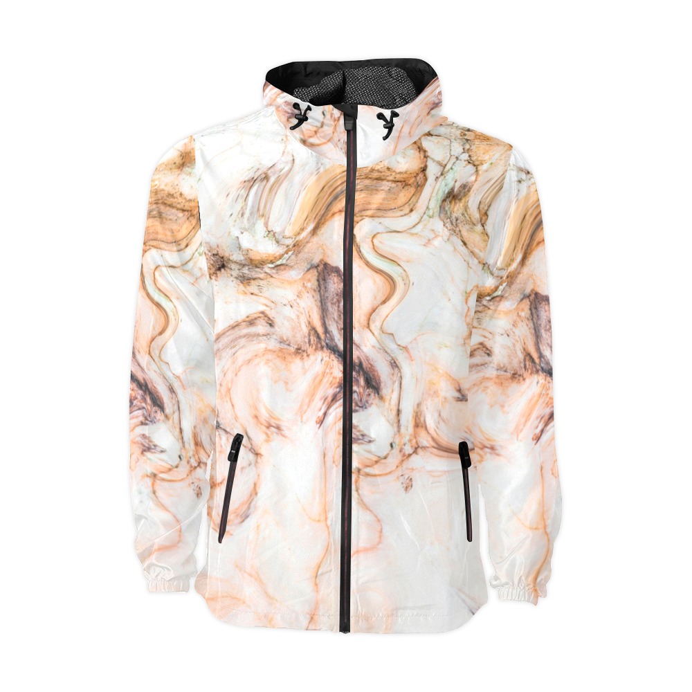 Abstract_pink_marble_mosaic Unisex All Over Print Windbreaker (Model H23)