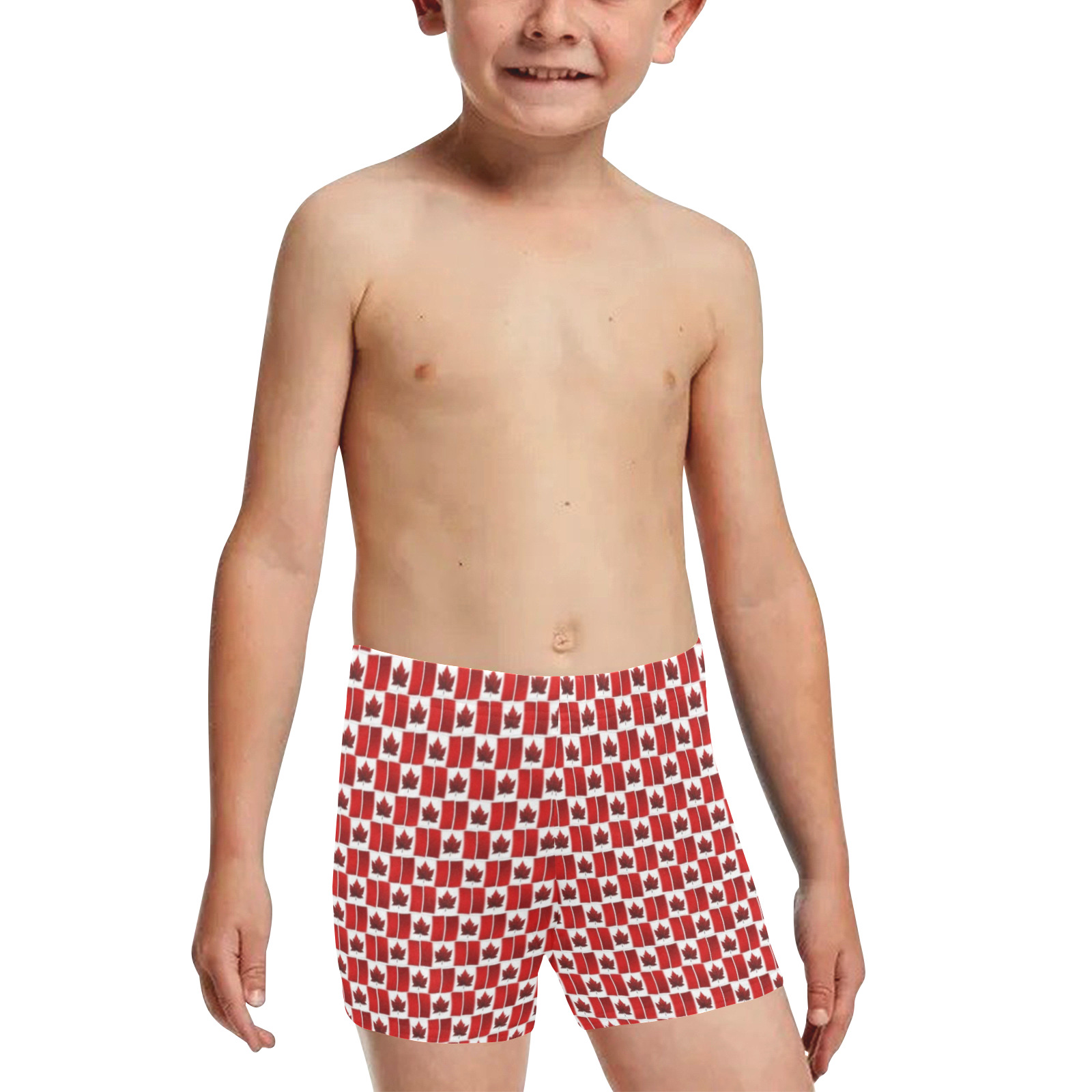 Canadian Flag Little Boys' Swimming Trunks (Model L57)