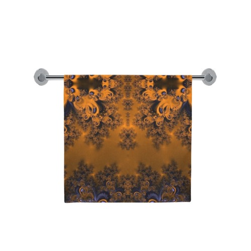 Orange Groves at Dusk Frost Fractal Bath Towel 30"x56"