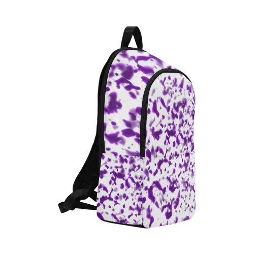 Paint Spatter Purple Fabric Backpack for Adult (Model 1659)