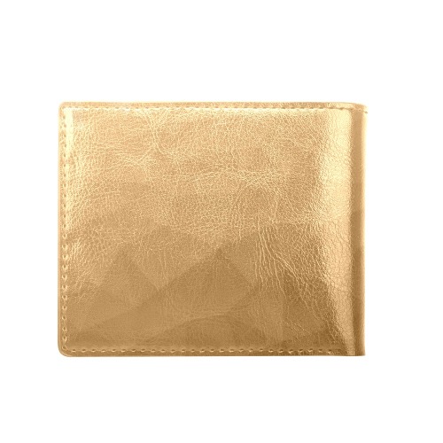 Brown gradient geometric mesh pattern Bifold Wallet with Coin Pocket (Model 1706)