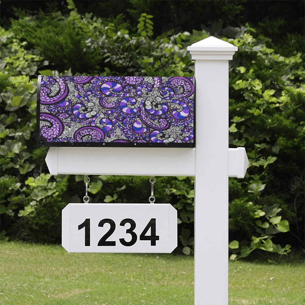 Purple Pulse Mailbox Cover