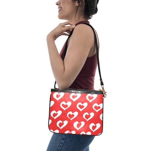 heart within a heart Small Shoulder Bag (Model 1710)