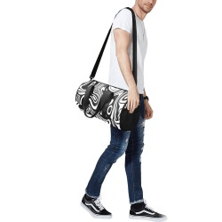 Black and White Marble Duffle Bag (Model 1679)