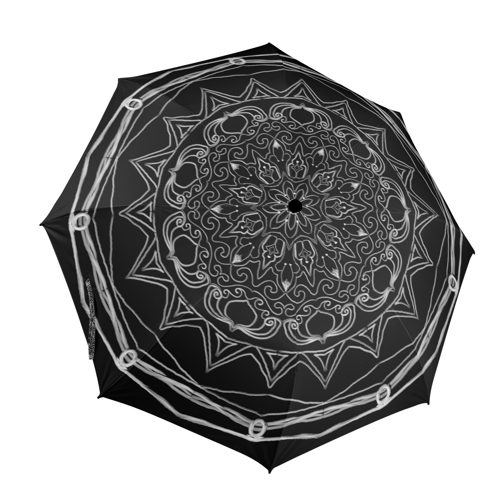 mandala 3D-12 gris Semi-Automatic Foldable Umbrella (Model U12)