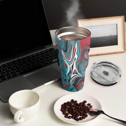 Dark Wave of Colors 30oz Insulated Stainless Steel Mobile Tumbler