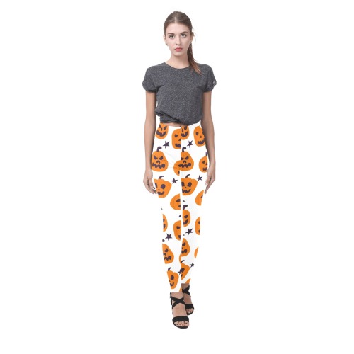 Pumpkins and Stars Cassandra Women's Leggings (Model L01)