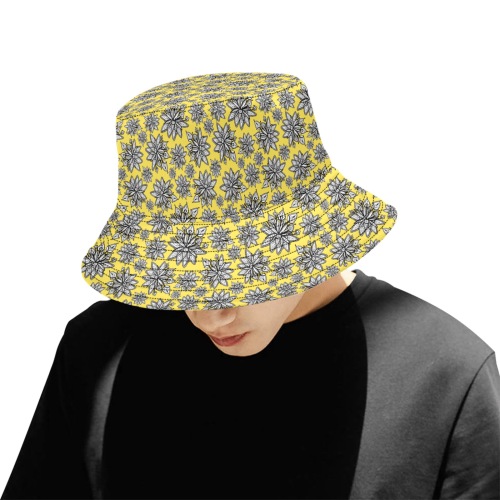 Creekside Floret - bright yellow Unisex Summer Bucket Hat