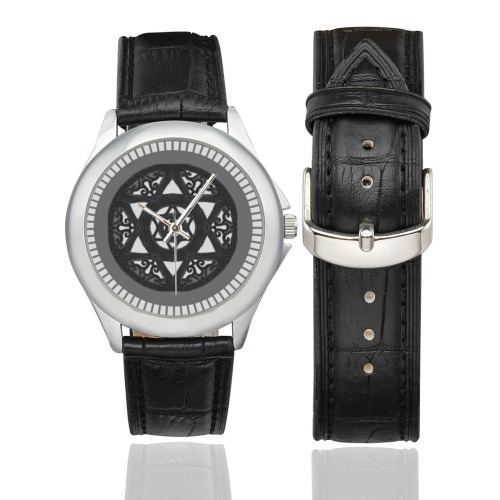 mandala maguen david Women's Classic Leather Strap Watch(Model 203)